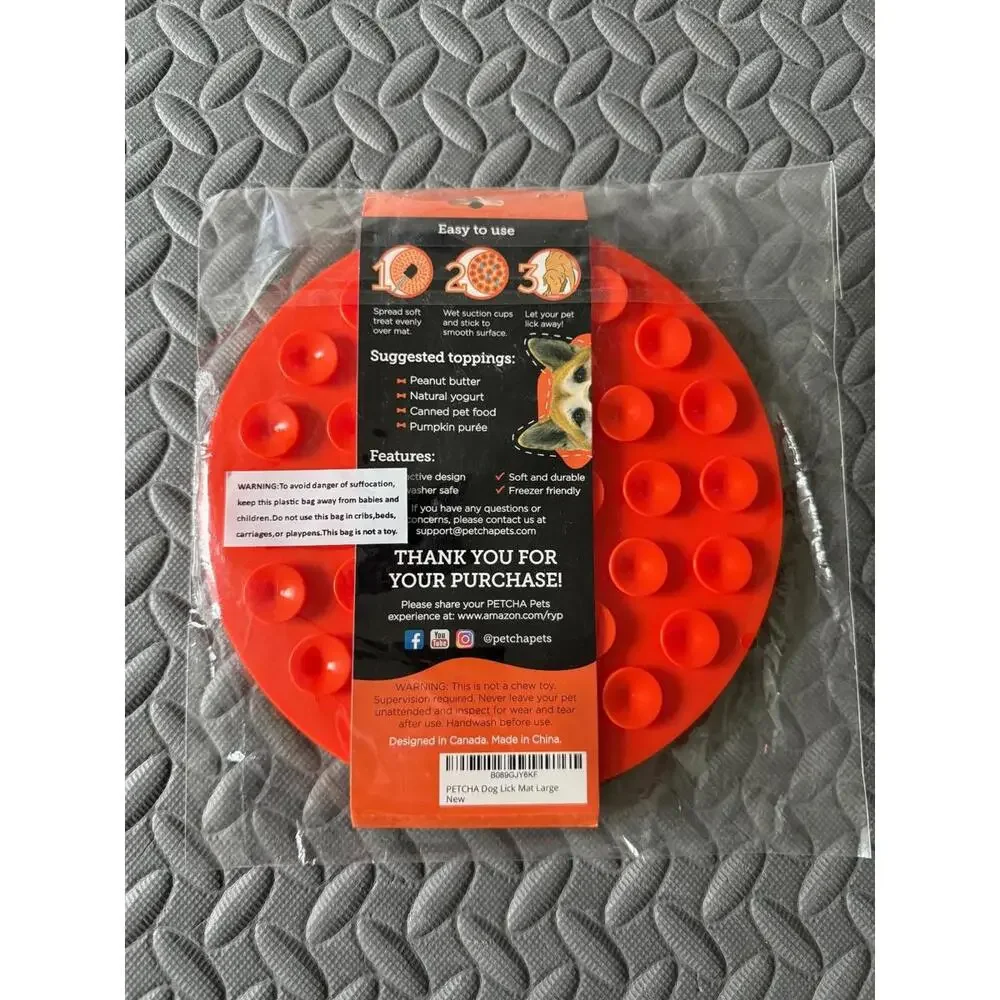 PETCHA Dog Silicone Pet Lick Mat and Slow Feeder